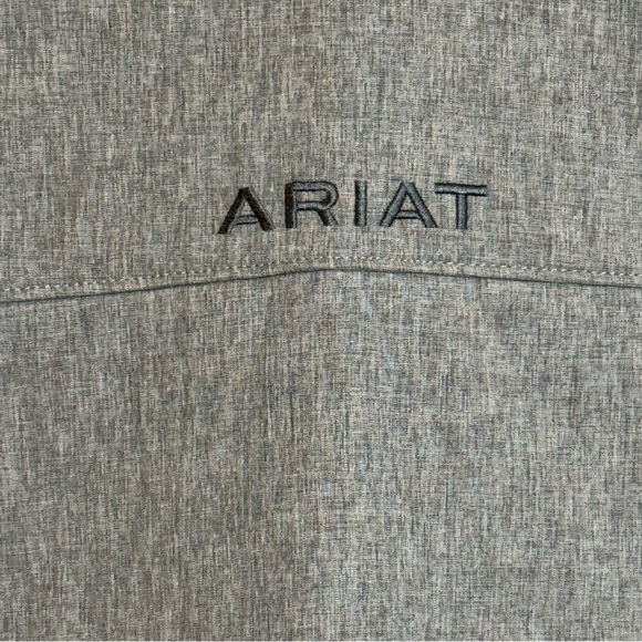 NEW Ariat Men's Light Gray 2.0 Vernon Soft Shell Zip Up Jacket Vest size S - Picture 6 of 11